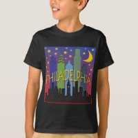 Vida noturno da skyline de Philadelphfia