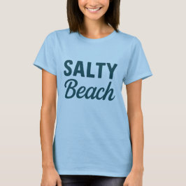 Camiseta Vida Salgada na Praia Estampa Gráfica Oceano Azul