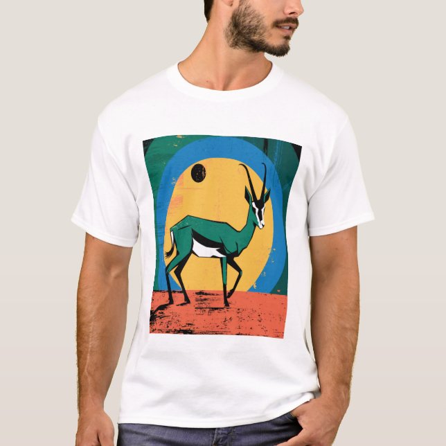 Camiseta Vida selvagem africana estilizada (Frente)