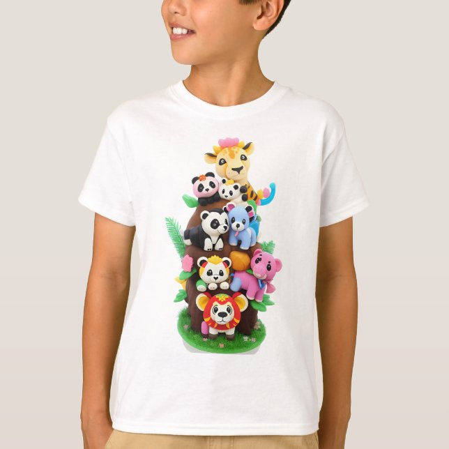 Camiseta Vida Selvagem Animal Colorida (Frente)