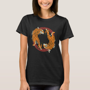 Camiseta Vida Selvagem de Gatos Selvagens Animais Asiáticos
