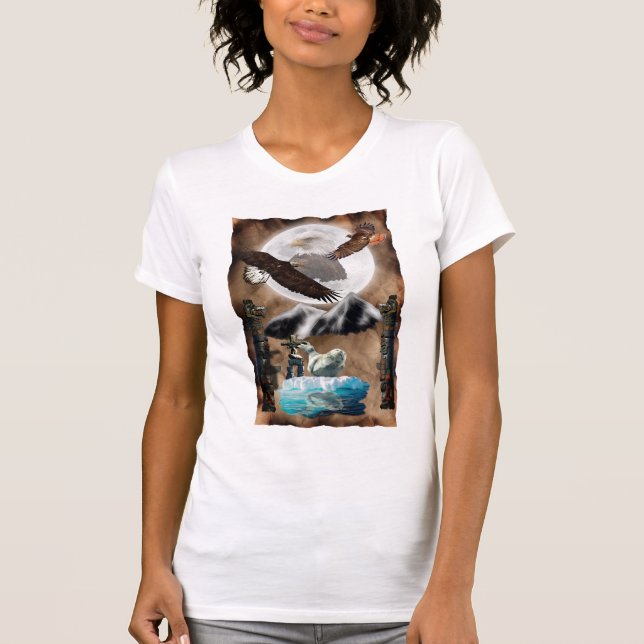 Camiseta Vida Selvagem e Arte Nativa Americana (Frente)