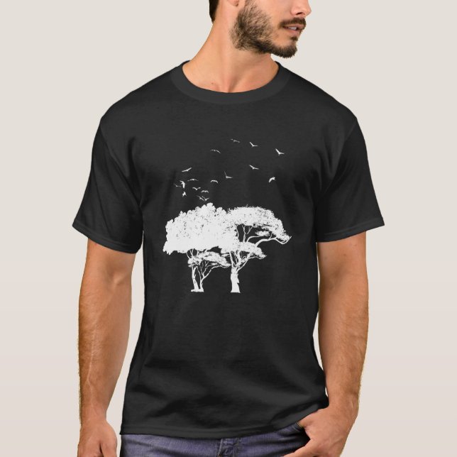 Camiseta Vida Selvagem No Exterior Árvores Naturais Bando D (Frente)