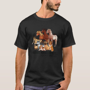 Camiseta Vida Sem Cavalos E Cães Amantes De Animais Engraça