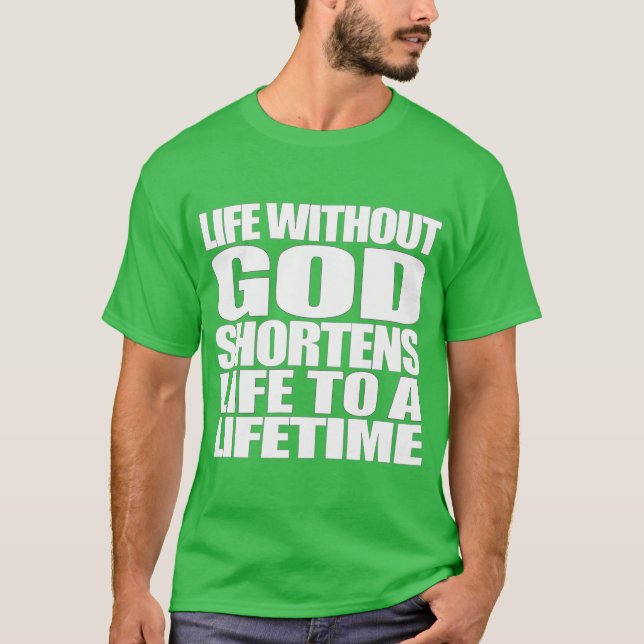 Camiseta Vida sem Deus T-Shirt (Frente)