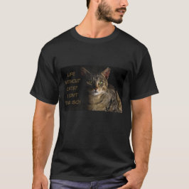 Camiseta Vida sem gatos? Acho que não! Costumar engraçado