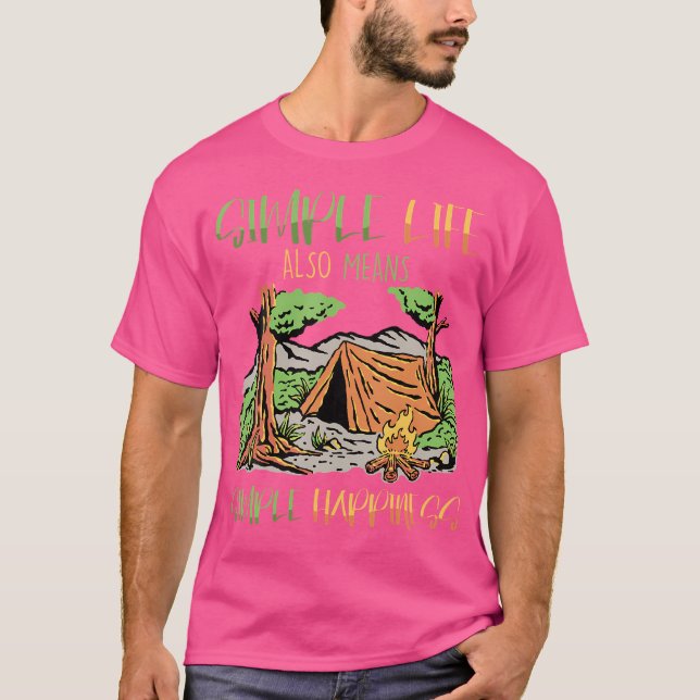 Camiseta Vida Simples Também Significa Felicidade Simples - (Frente)