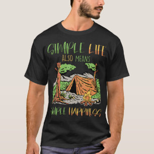 Camiseta Vida Simples Também Significa Felicidade Simples -