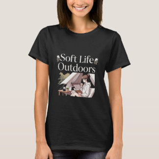 Camiseta Vida Suave ao Ar Livre Projeto de Garota de Anime
