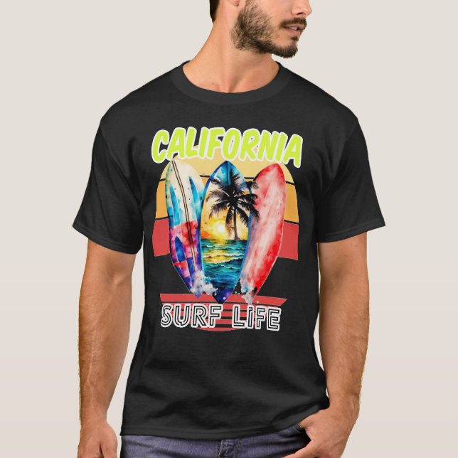 Camiseta Vida Surf da Califórnia (Frente)