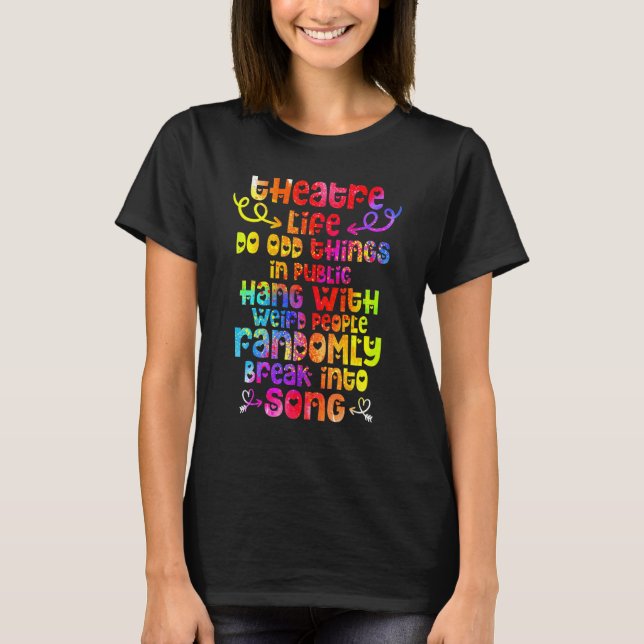 Camiseta Vida Teatral Ator Atriz Teatro Atuação Dramático (Frente)