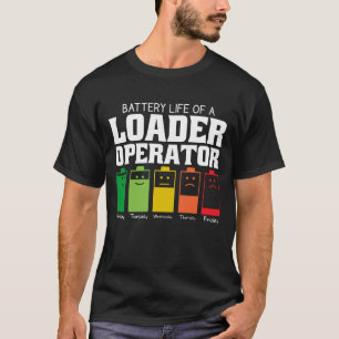Camiseta Vida Útil da Bateria de um Operador de Carregadeir