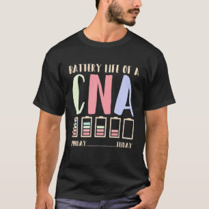Camiseta Vida Útil da Bateria De Uma Enfermeira Cna