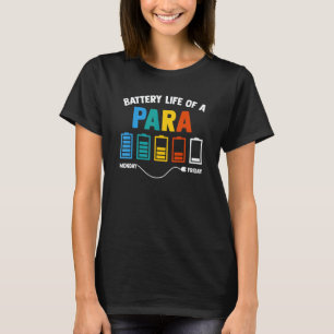 Camiseta Vida Útil De Um Educador Paraprofissional Professo