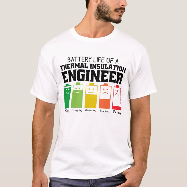 Camiseta Vida Útil de um Engenheiro de Isolamento Térmico (Frente)