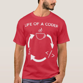 Camiseta Vida útil de um engi de software programador codif