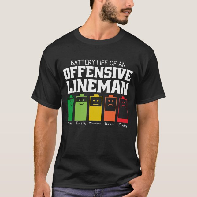 Camiseta Vida Útil de um Lineman Ofensivo (Frente)