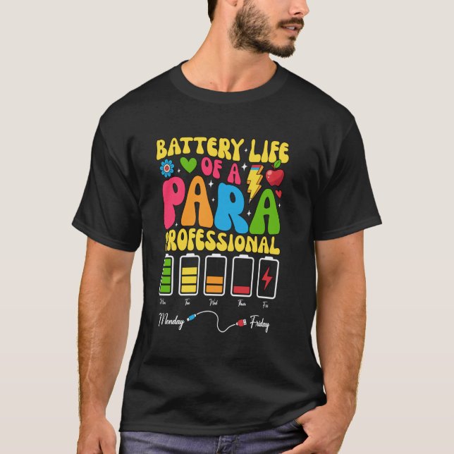 Camiseta Vida Útil de um Professor Auxiliar Paraprofissiona (Frente)