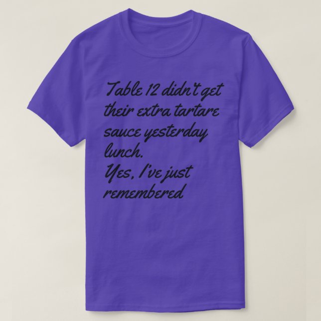 Camiseta Vida útil de um servidor de restauração de Garçone (Frente do Design)
