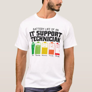 Camiseta Vida Útil de um Técnico de Suporte de TI