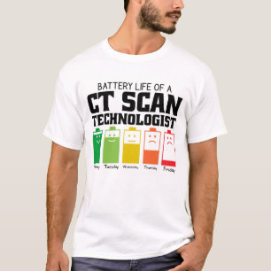 Camiseta Vida Útil de um Tecnólogo de Tomografia Computador