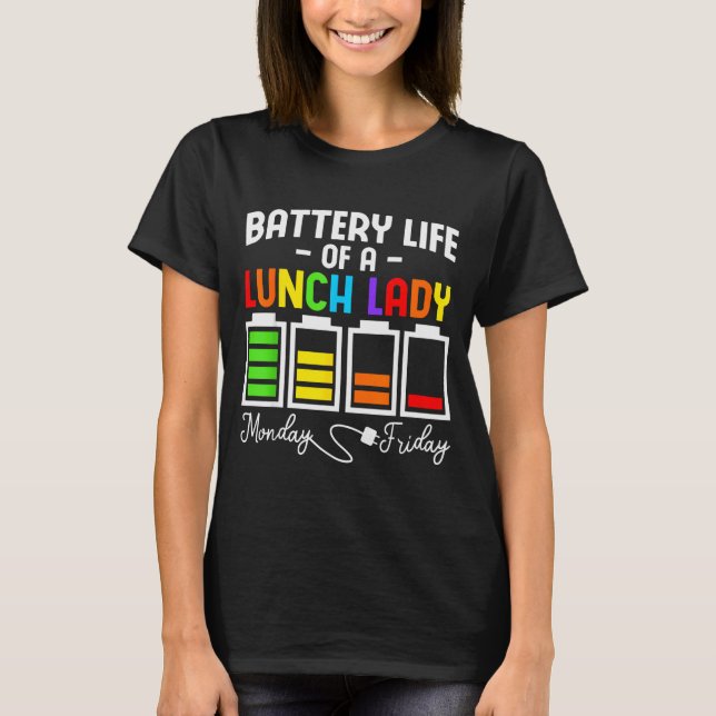 Camiseta Vida útil de uma senhora do almoço de segunda a se (Frente)