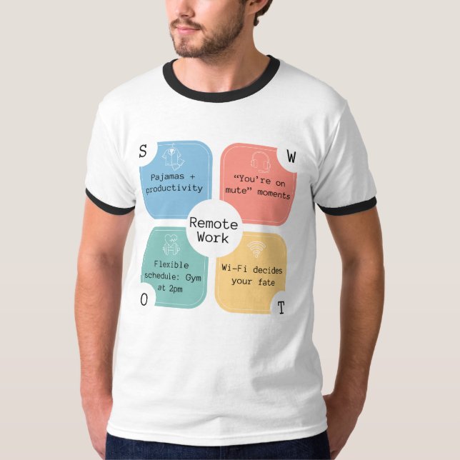 Camiseta Vida útil remota | Presente Engraçado De Trabalho  (Frente)