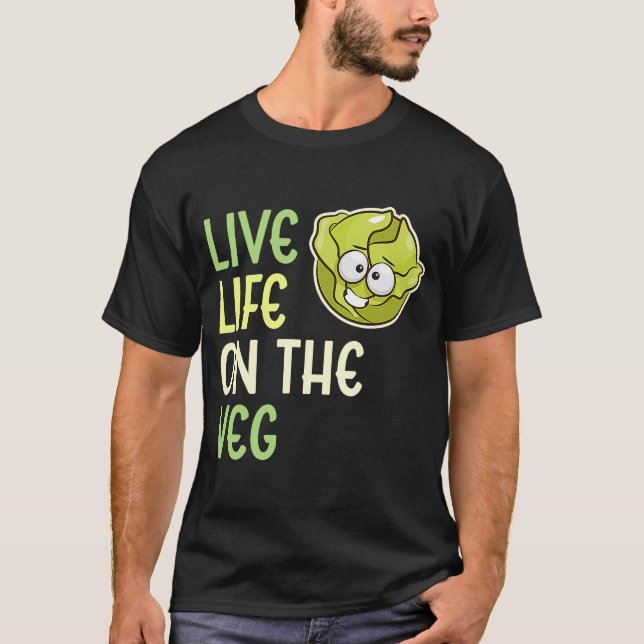 Camiseta Vida Viva Na Vida Veg Vegetable Lettuce Vegan (Frente)