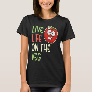 Camiseta Vida Viva No Veg Vegetable Tomato Vegan Vive