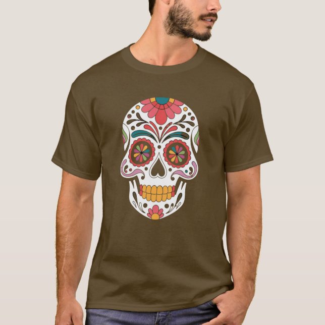 Camiseta Vida y Muerte" - Coleção de Crânios do Açúcar (Frente)