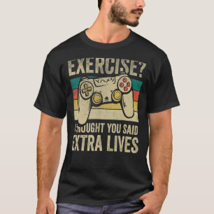 Camiseta Vidas Extra Controlador de Jogo de Vídeo Retrojoga