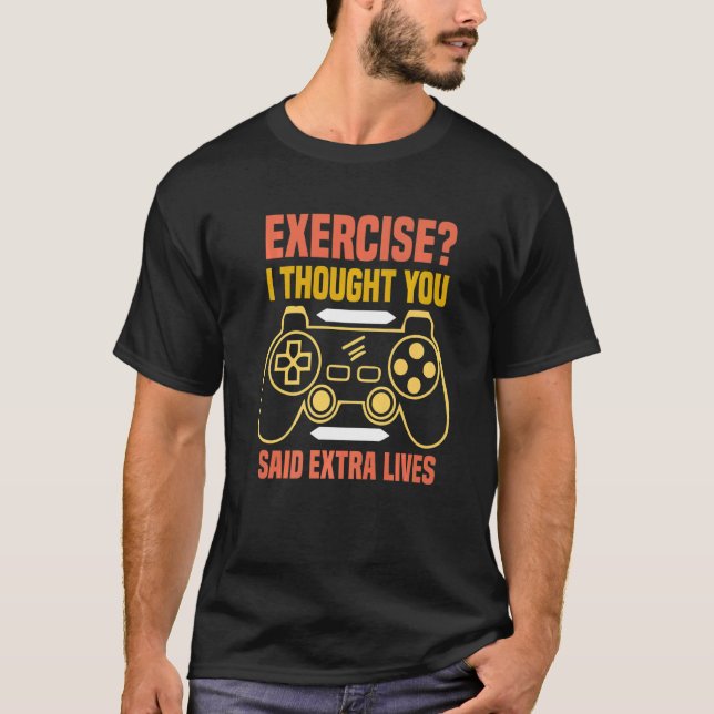 Camiseta Vidas Extra Controlador de Jogo de Vídeo Retroviso (Frente)