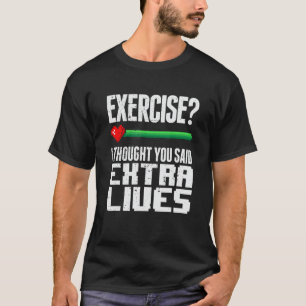 Camiseta Vidas Extra Controlador de Jogo de Vídeo Retroviso