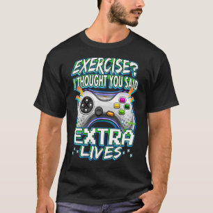 Camiseta Vidas Extra Controlador de Jogo de Vídeo Retroviso