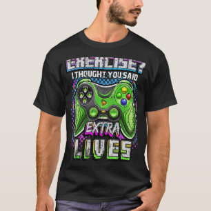 Camiseta Vidas Extra Controlador de Vídeo de Jogo Trazer Ga