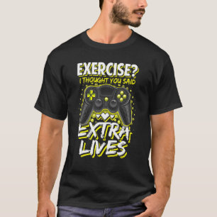 Camiseta Vidas Extra Controlador de Vídeo de Jogo Trazer Ga