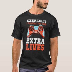 Camiseta Vidas Extra Controlador de Vídeo de Jogo Trazer Ga