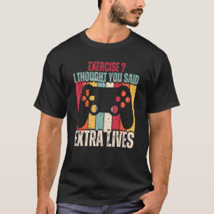 Camiseta Vidas Extra Controladora de Vídeo Game Retro Gamer