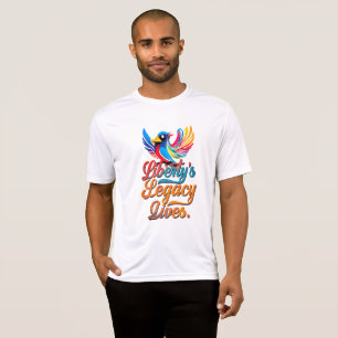 Camiseta Vidas Legadas da Liberdade - Design de Aves Elegan