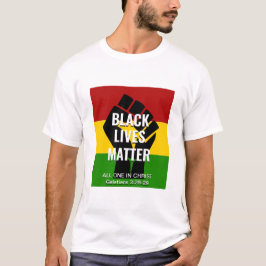 Camiseta VIDAS NEGRAS IMPORTAM Todas Uma Em Cristo T-Shirt