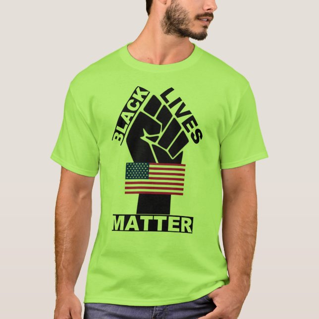 Camiseta Vidas Negras Oficiais Matéria EUA Coleção de Sinal (Frente)