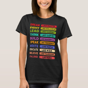 Camiseta Vidas Negras S Líderes Negros Mês da História Negr