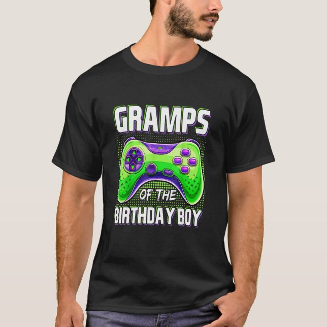 Camiseta Vídeo da família de Birthday Boy Matching G (Frente)