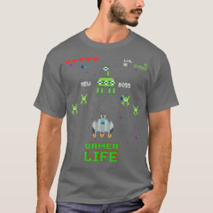 Camiseta Vídeo de Arcade de Espaço Retroativo3