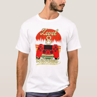 Camiseta Vídeo de Bday de Meninas de Nível 8