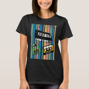 Camiseta Vídeo de disquete de cassete do T I VHS nunca se e