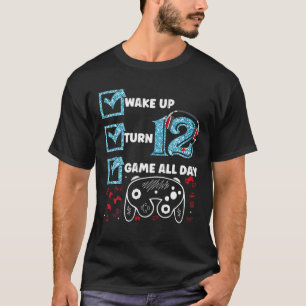 Camiseta Vídeo de Festa de aniversário de jogador com 12 