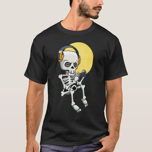 Camiseta Vídeo de Jogos de Costume de Halloween para Jogado (Frente)