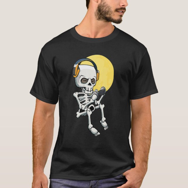 Camiseta Vídeo de Jogos de Costume de Halloween para Jogado (Frente)