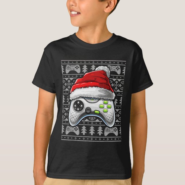 Camiseta Vídeo de Natal Feio Controlador Gam de Natal (Frente)